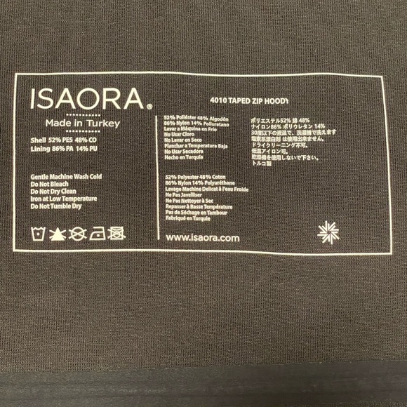 Isaora Taped Seam Hoodie Black on Black Men’s M - Picture 13 of 13